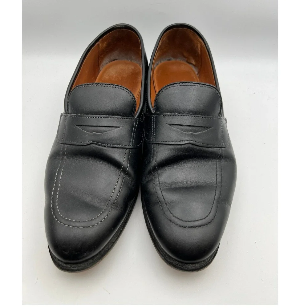 Allen Edmonds Lake Forest Mens 11 3E Black Leather Penny Loafers 1030 USA Made